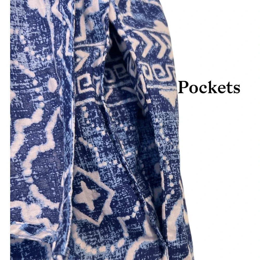 J. McLaughlin Sarong Overlay Palazzo Pants XL‎ Flowy Coastal Resort Boho Luxe
